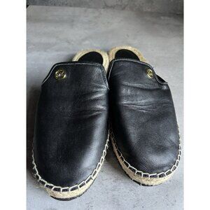 Women’s Michael Kors Hastings Espadrille Raised Sole Leather Mules Size 6.5